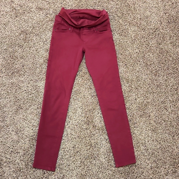 Maternity skinny jeans, maroon color, size 26 - Picture 2 of 5